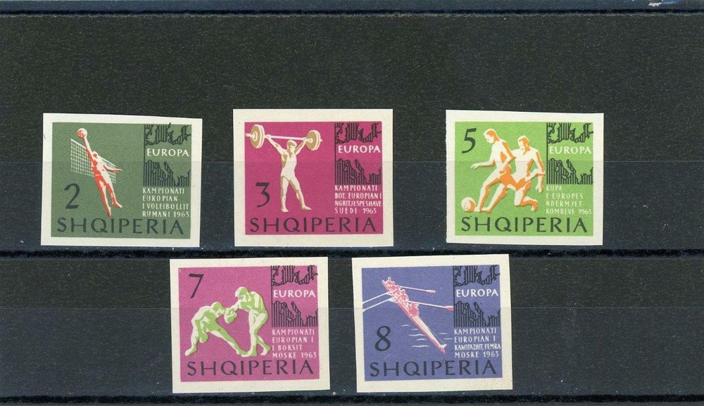 Albania 1963 Scott# 686-90 imperforate mint hinged