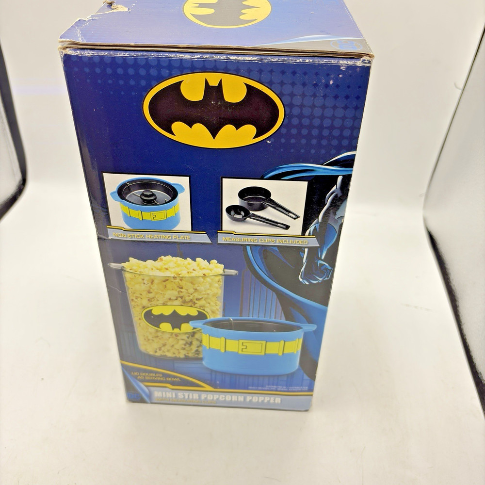 DC Comics TM Batman Mini Stir Popcorn Maker Popper Open Box