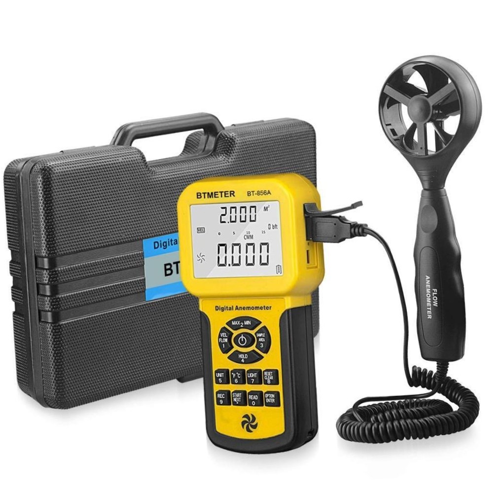 BT-856A Digital CFM Anemometer Wind Speed Flow Temperature Tester Meter