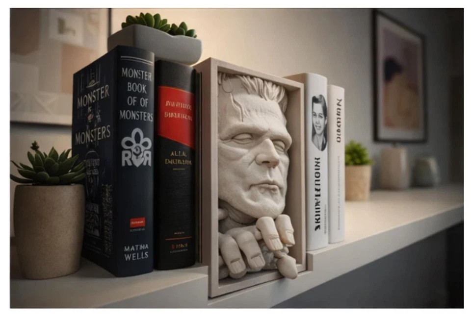 Frankenstein Inspired - Book Nook or Wall Mount - Horror 3D Printed Decor