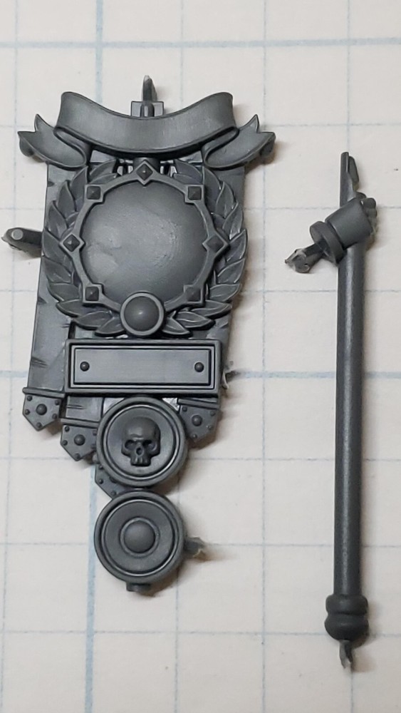 Warhammer 30K Space Marine Bits Mark III Command Squad Icon Standard W Pole #42