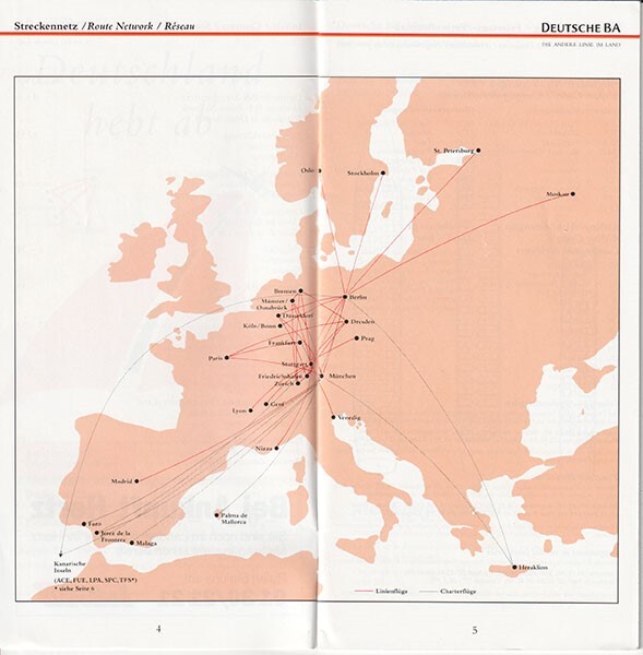 Deutsche BA timetable 1994/10/30