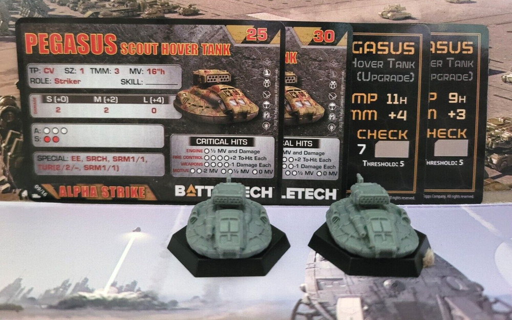 Battletech 2 Pegasus Tanks Battlefield Support Assault and Cavalry Lances