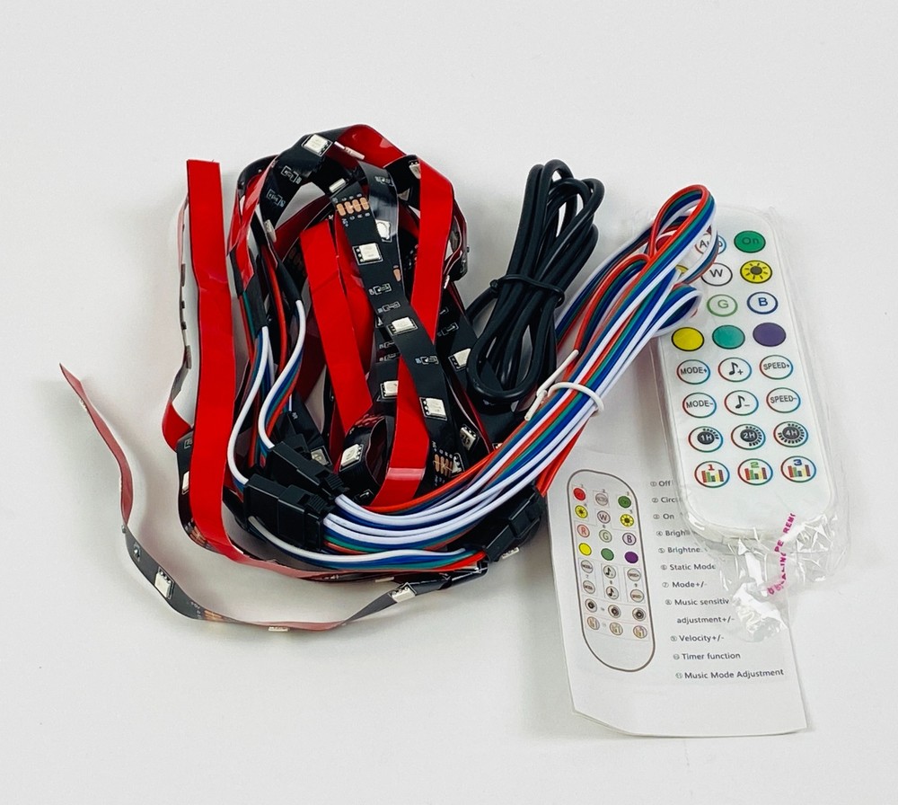 RGB LED Strip Lights with Controllers App Control CE RoHS Flexible 3-Pack