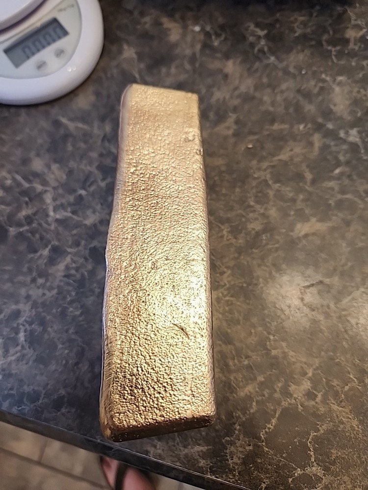 4.7 Lbs Hand Poured Brass Bar