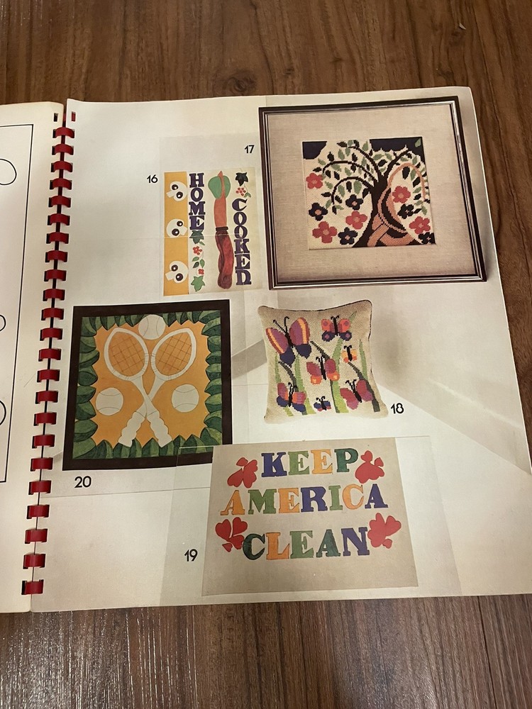 Lisbeth Perrone's Needlepoint Workbook First Edition Red Spiral Bound 1973