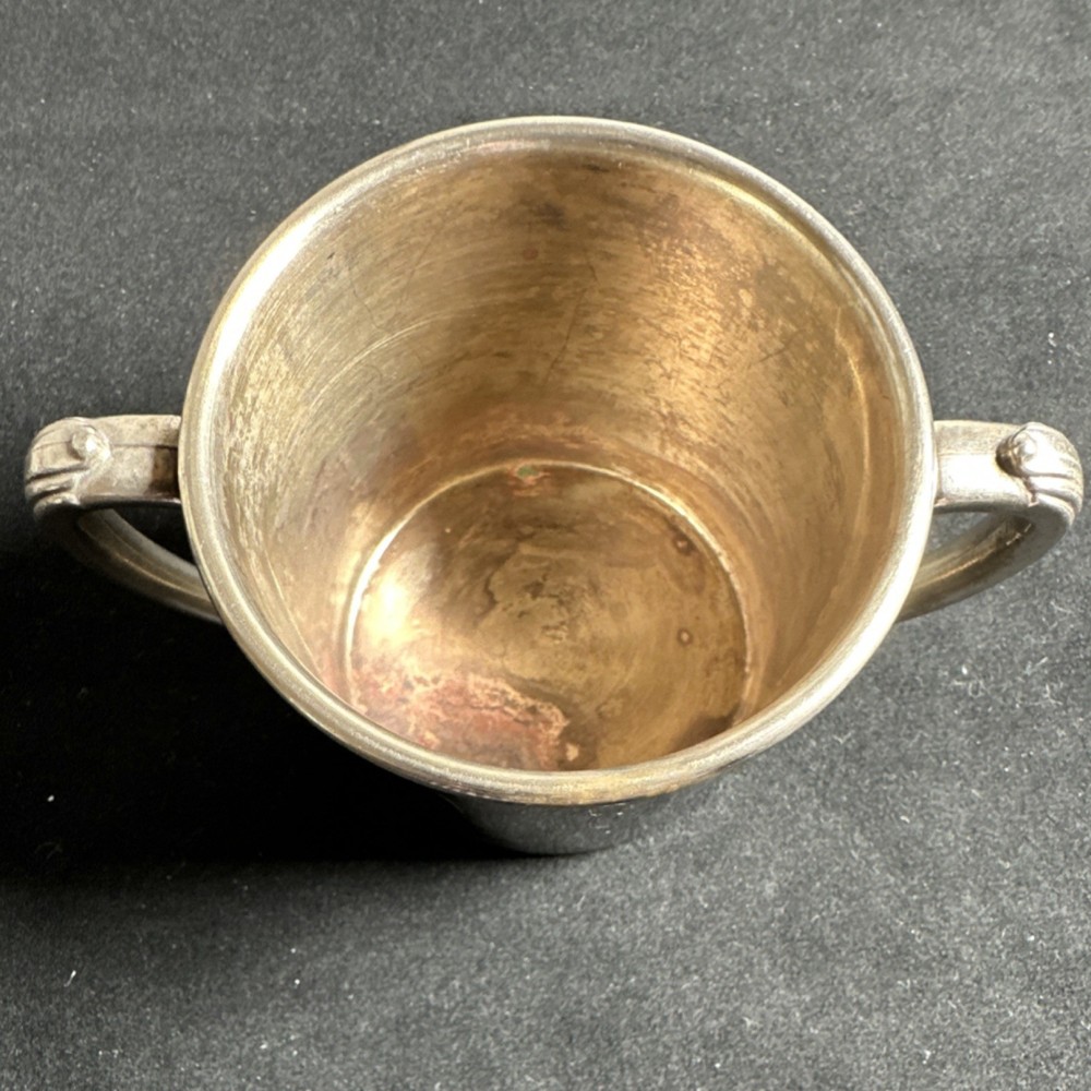 Oneida Silverplate Double Handle Cup Monogrammed mWc Post-1940
