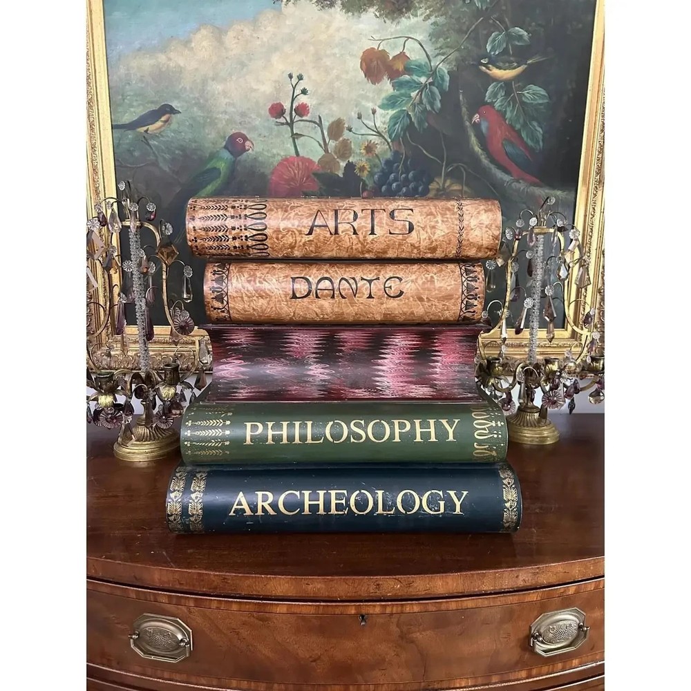 Vintage Italian Tole Book Stack Table
