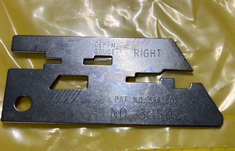 65980 Carlton FILE-O-PLATE 3/8" STD SEMI-CHISEL 3/16" CHAINSAW FILE