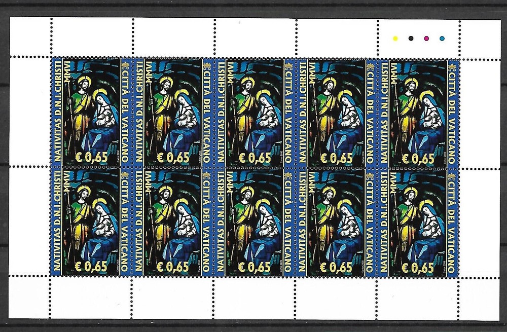 (FS427) Vatican Full sheets 2006 ChristmasMNH
