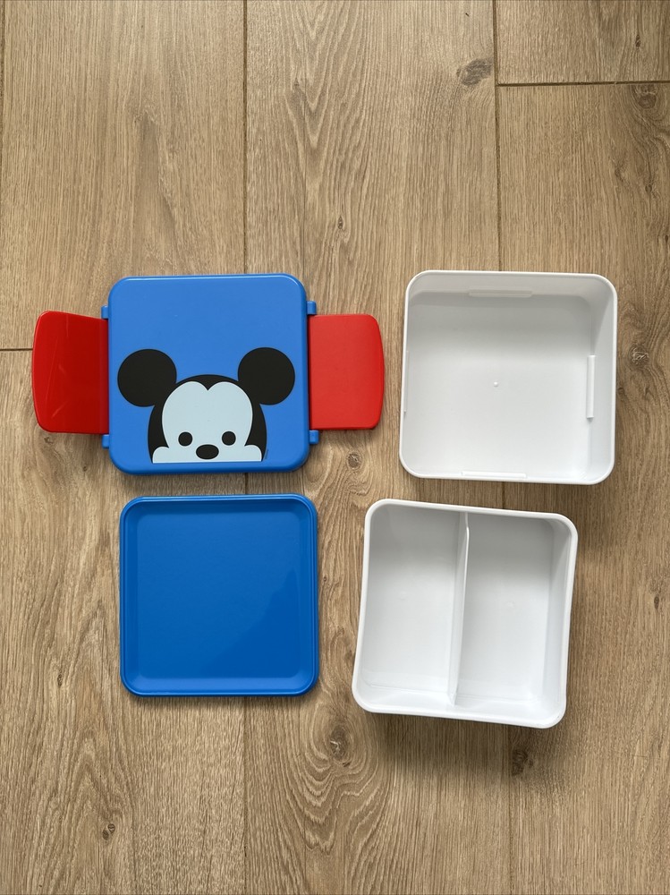 Disney Mickey Mouse Bento Style Lunchbox Snacks Lunch Compartment Box