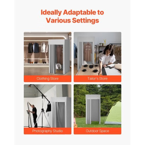 Fitting Room, Dressing Room with Thick Polyester Curtains, Privacy Space with Sh