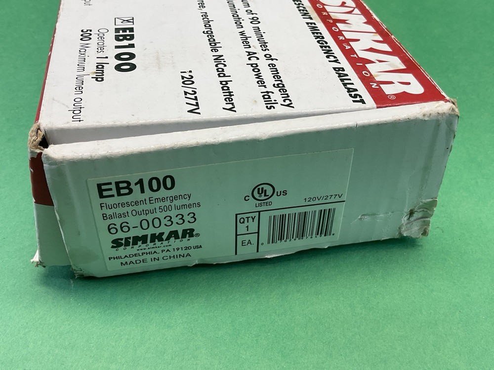 Simkar EB100 Emergency Fluorescent Ballast Pack