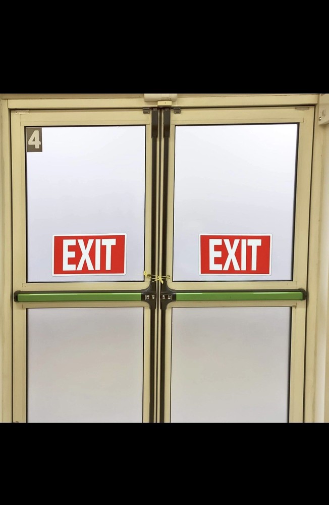 EXIT Signs Glow in the Dark EXIT Decals 3 Pack 12"X7" EXIT Photoluminescent Sign