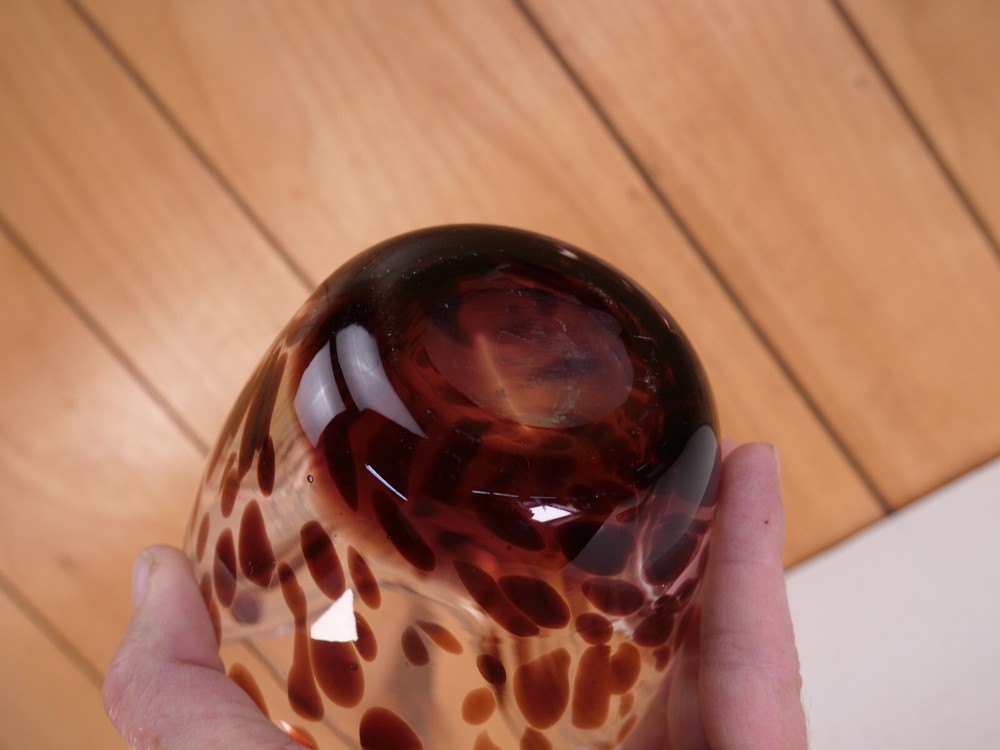 Blown Glass Amethyst Spotted Vase Murano?