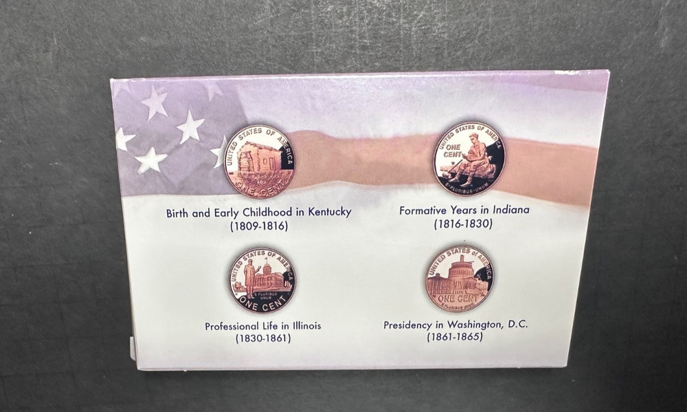 2009 S Lincoln Cent 4 Proof Coins US Mint Bicentennial