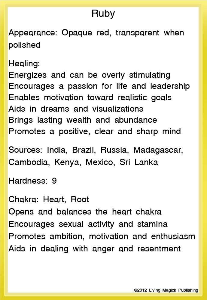 Crystals & Stones Learning Cards - Living Magick Learning Cards - Self Study