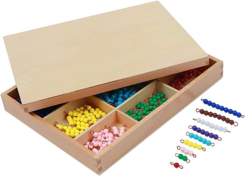 Adena Montessori Counting Beads Checker Board Math Games & Teaching...