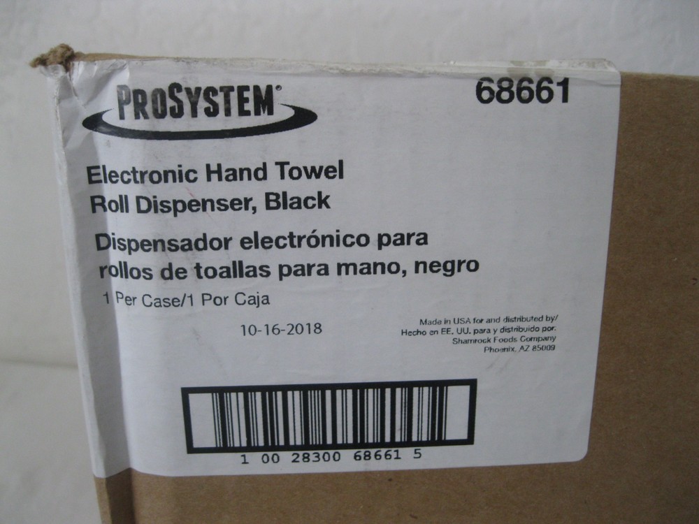Electronic Hand Towel Roll Dispenser Black - New ProSystem 68661  Automatic