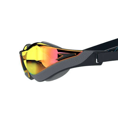 Speedo Fastskin Pure Focus Mirrored Goggles, Black Cool Grey/Ruby