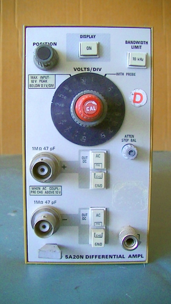 TEKTRONIX 5A20N DIFFERENTIAL AMPL PLUG-IN MODULE