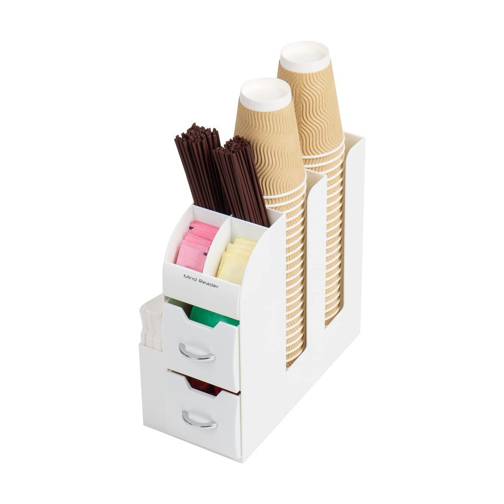 Mind Reader Coffee Station Organizer, Condiment Holder for Kitchen & Office