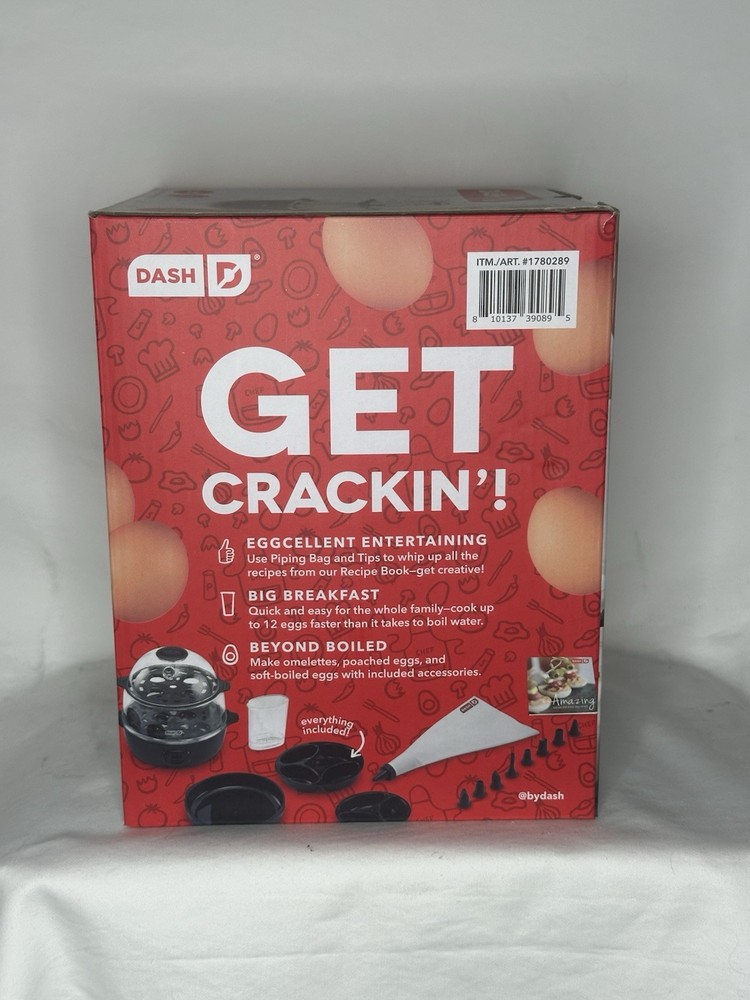 Dash Ultimate Deluxe Egg Cooker with Egg Bite Trays 12 Eggs - Black