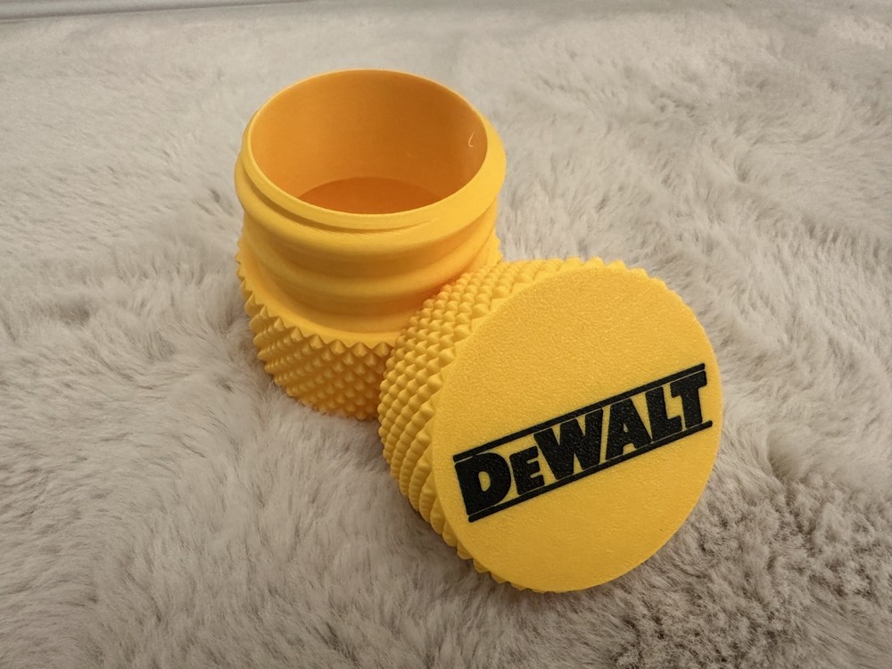 DeWALT Container – Threaded Screw & Parts Storage Box 3D Printed for Tools
