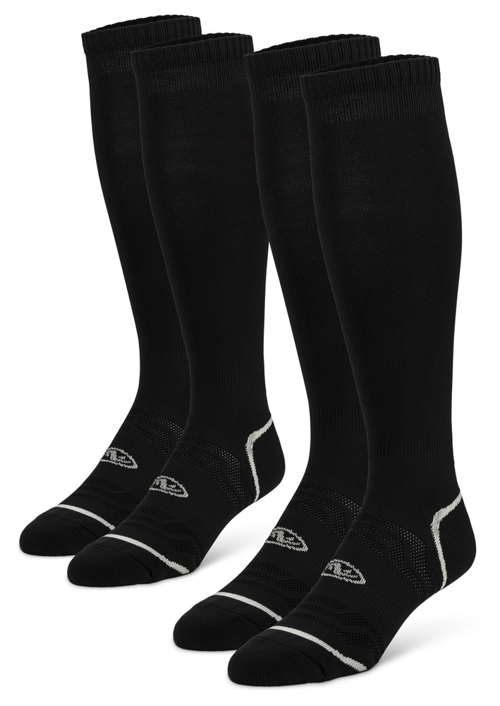 SOCCER SOCKS 2 Pack Black/White Small Medium Large Available