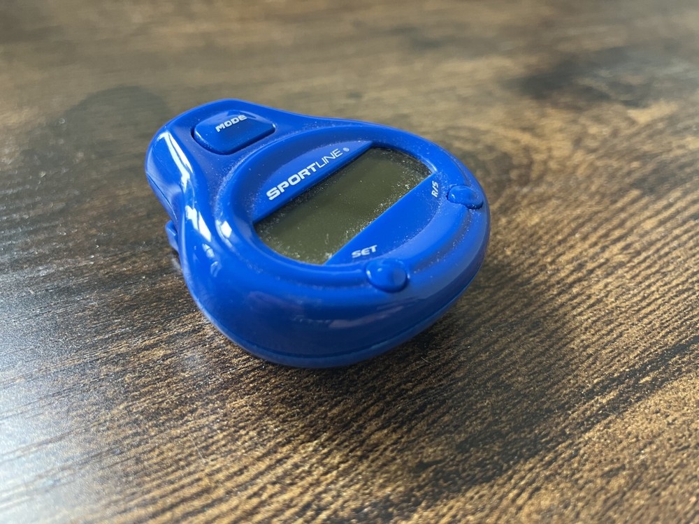 Sportline Dual Function Step + Distance Pedometer Blue 4202