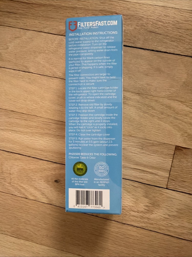 FiltersFast Refrigerator Water Filter PH21500 NEW IN BOX