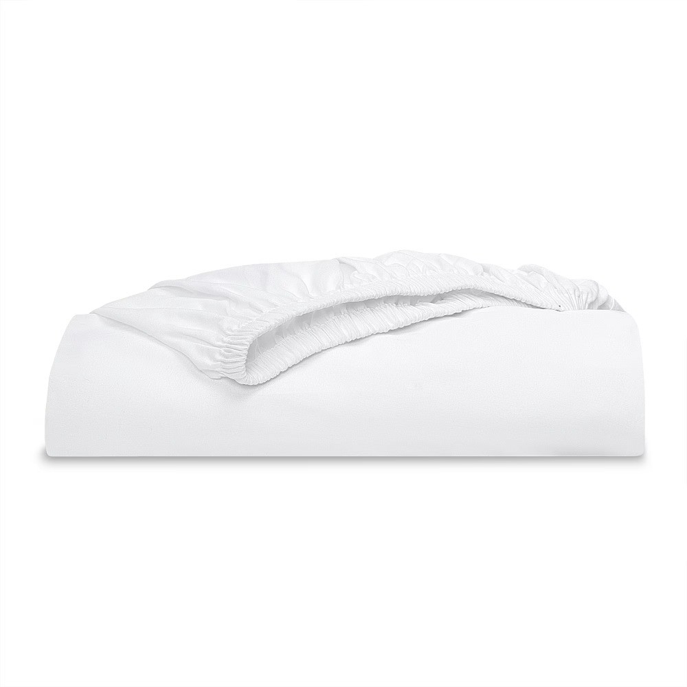 Twin XL Fitted Sheet 300 Thread Count Percale Cotton Blend Easy Care