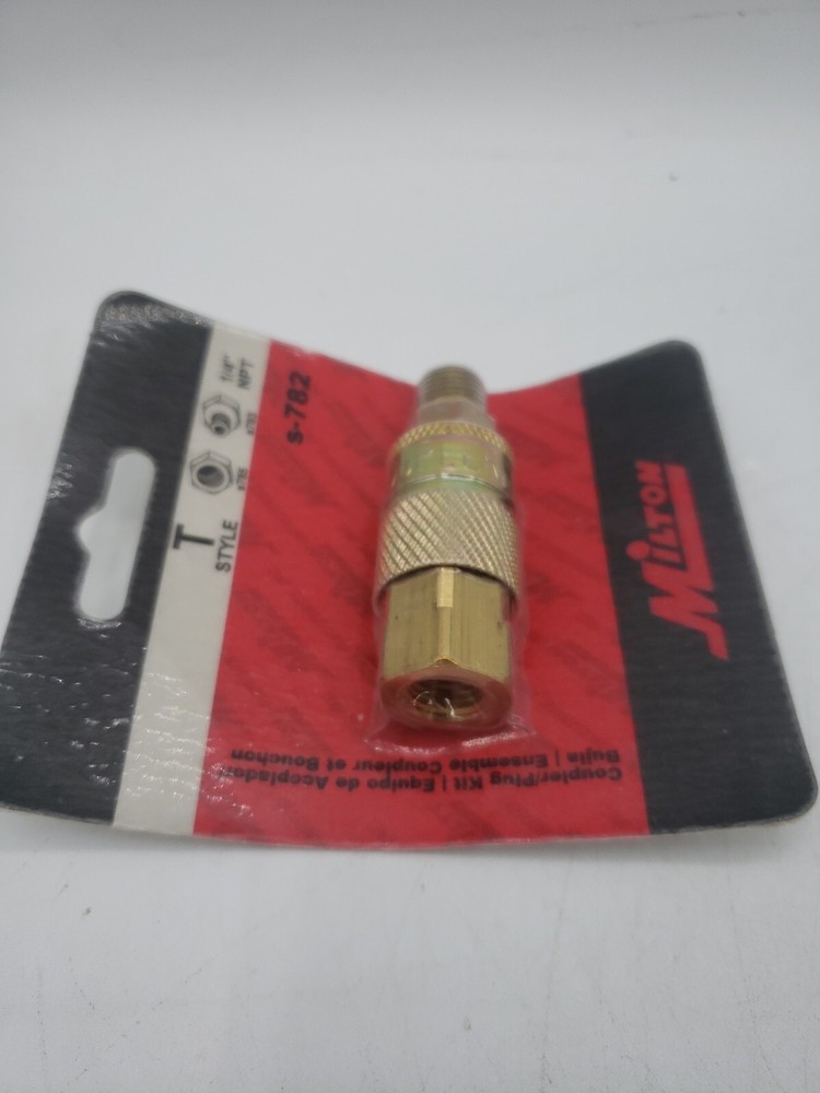 MILTON S782 1/4" NPT T-Style Coupler/Plug Kit