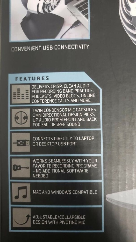 Sharper Image Studio Quality USB  Microphone