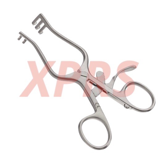Weitlaner Retractor, 4”, Sharp 2 x 3 Prongs, Premium German Stainless