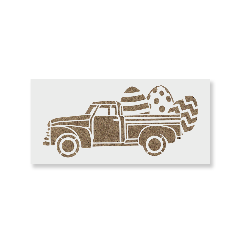 Easter Truck Stencil - Durable & Reusable Mylar Stencils
