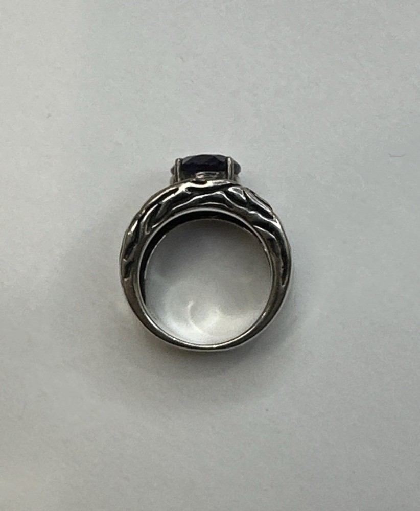 Vintage 925 Sterling Silver Amethyst Lagoon Ring