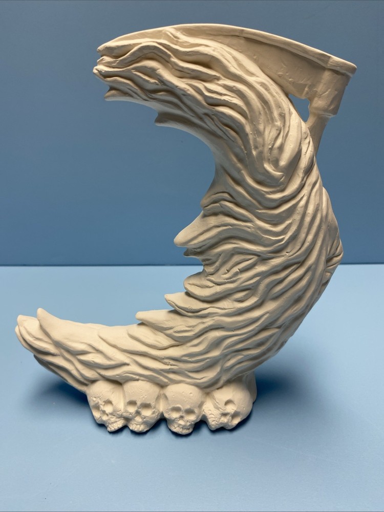 Moon Grim Reaper Ceramic Bisque Ready to Paint