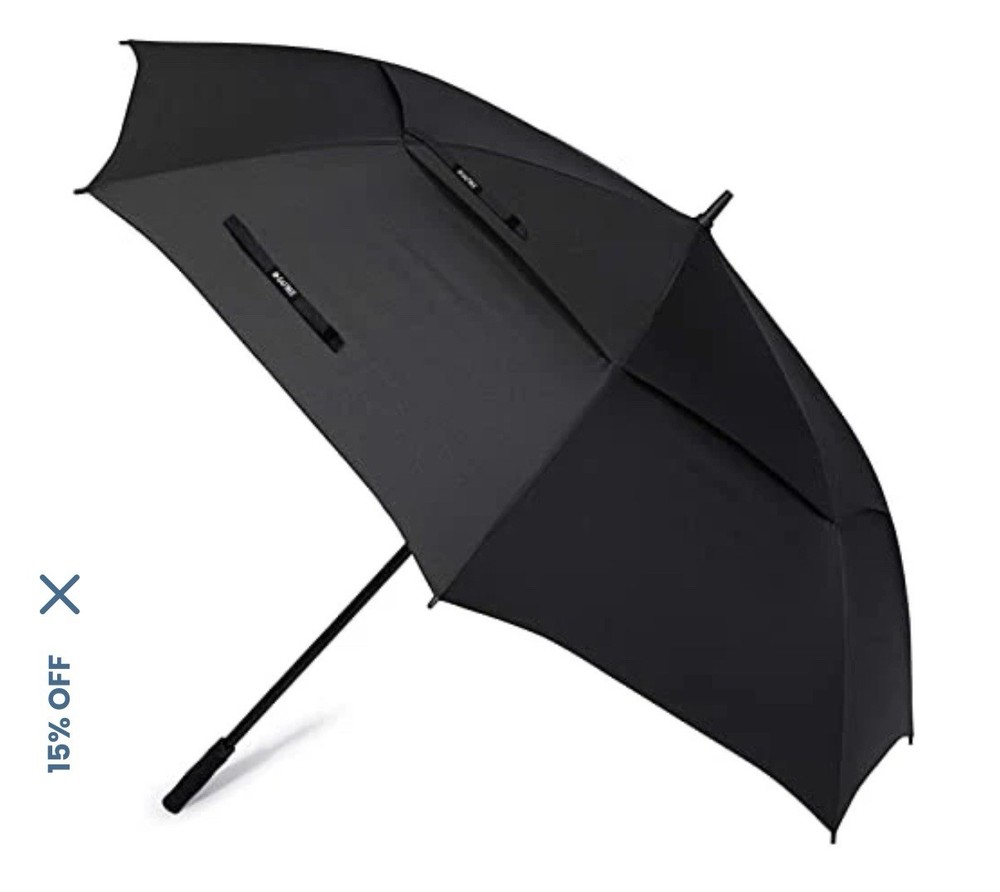 52 Inch Huge Large Oversize Golf Umbrella Automatic Open Double Canopy Vented