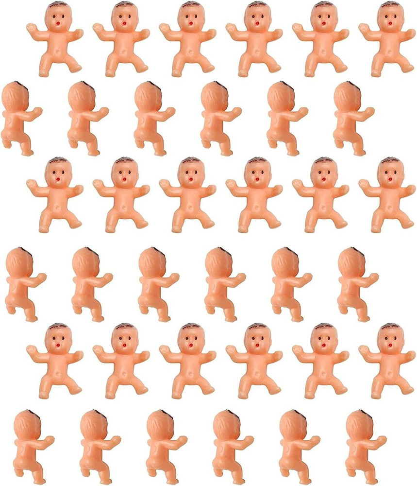 36pcs Mini Plastic Babies for Baby Shower, ice Cube Game, Party Decorations, Bab
