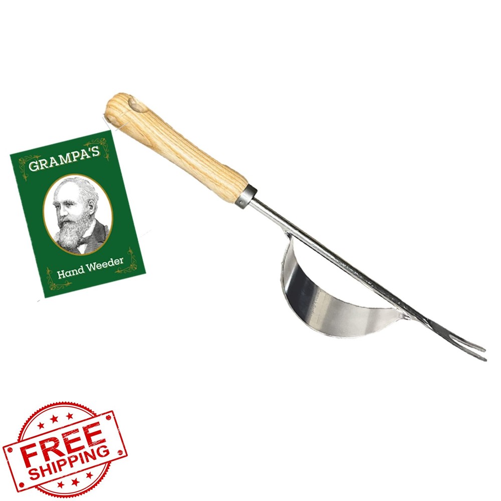 Grampa's Hand Weeder Tool, Lightweight Weed Puller Garden Root Removal