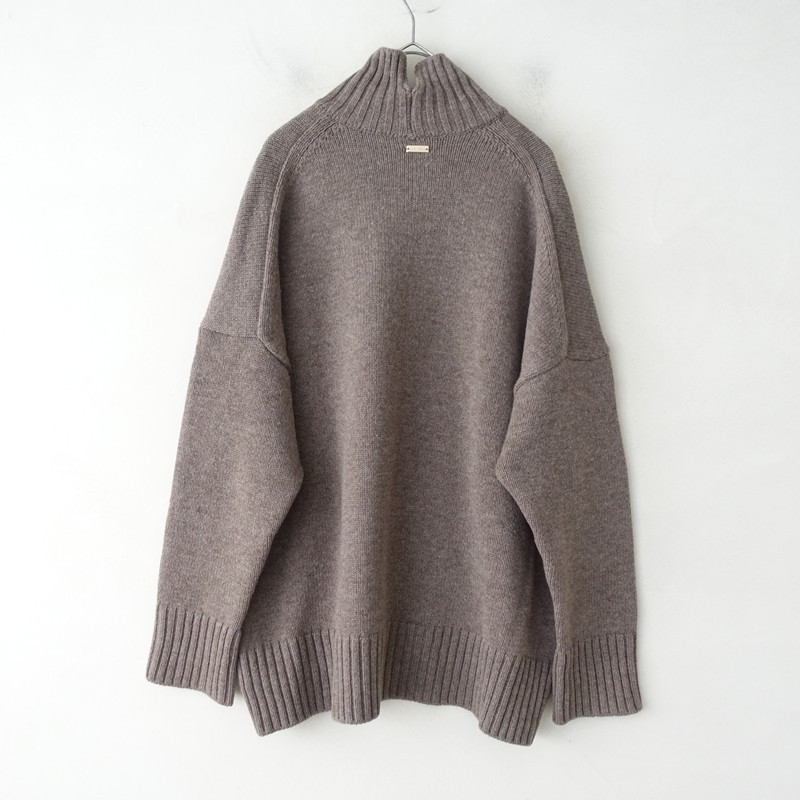 MICA&DEAL Wool High-Neck Knit Pullover (Size F)