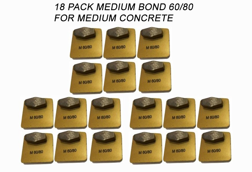 18-Pack!Husqvarna-Compatible Diamond Grinding Disc For Medium-Soft Surface 60/80