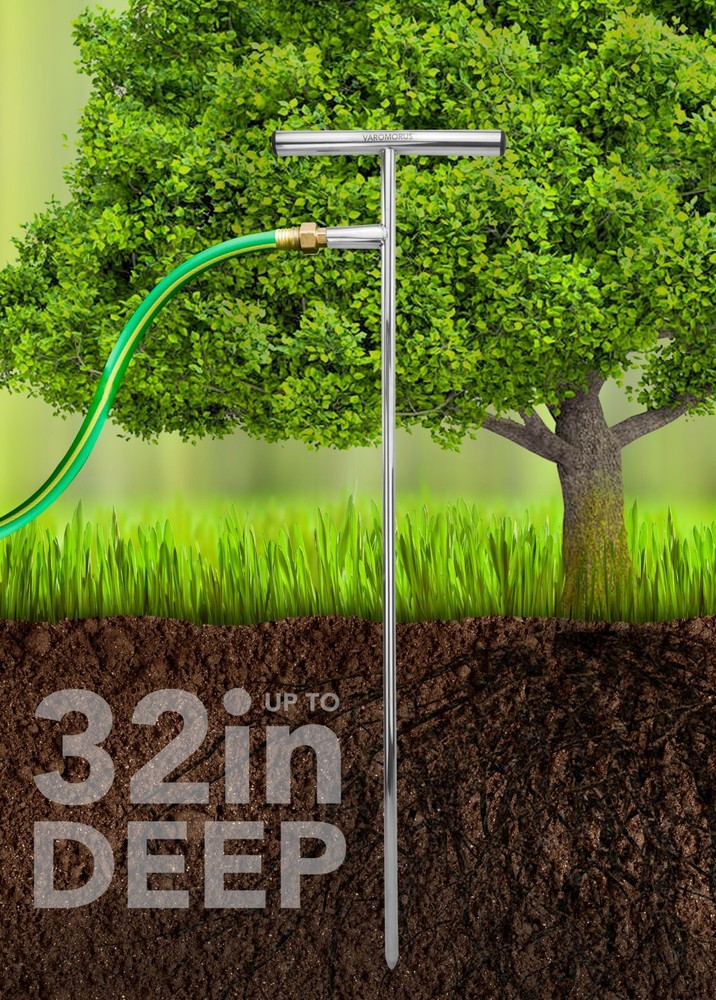 Varomorus Stainless Steel Deep Root Tree Watering Tool Irrigation System Wand