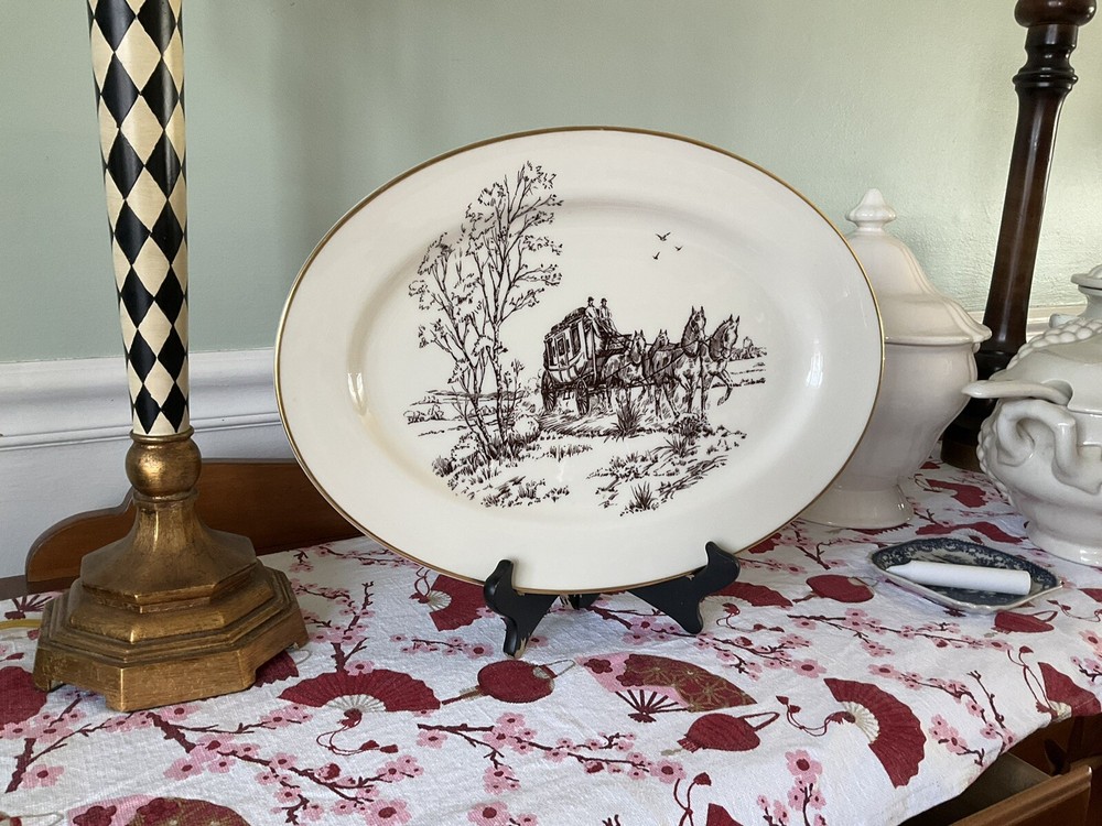 Lenox Stagecoach Carriage Platter