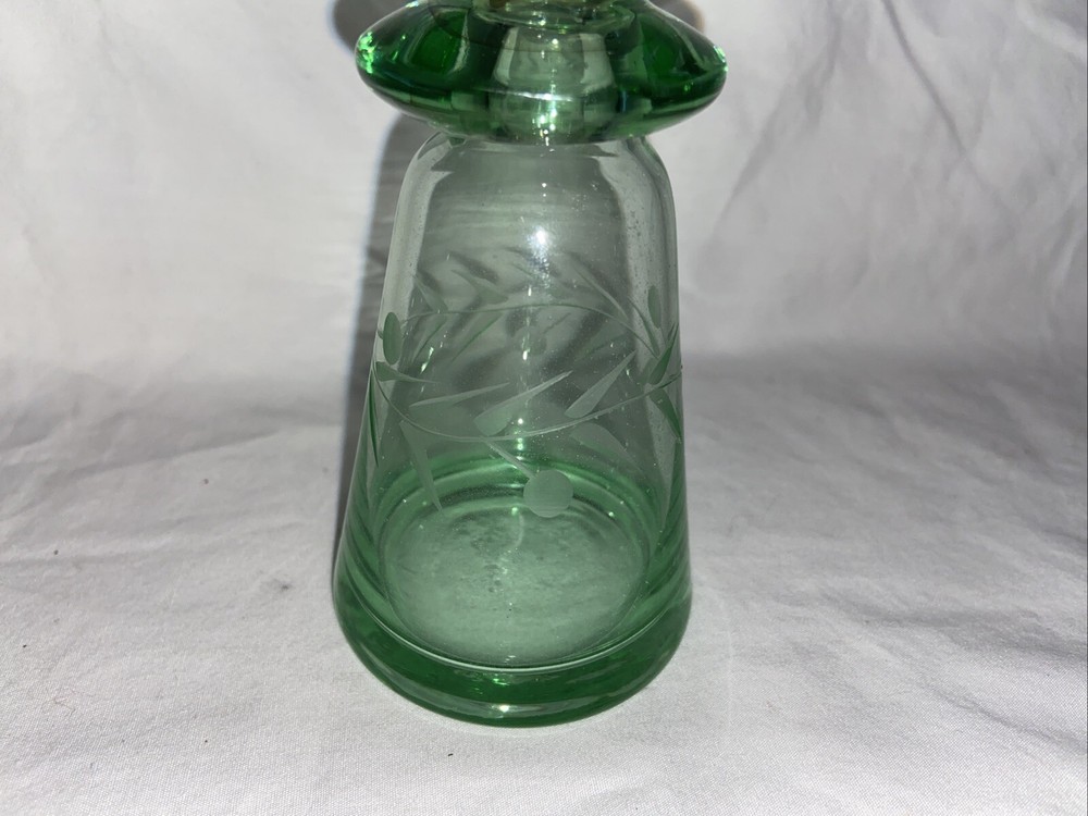 Vintage Green Perfume Jar Decanter