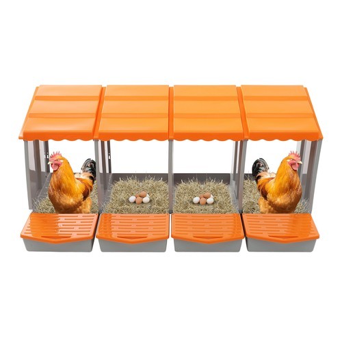 Modern 4-Compartment Chicken Nesting Box Chicken Laying Box with Egg Collection