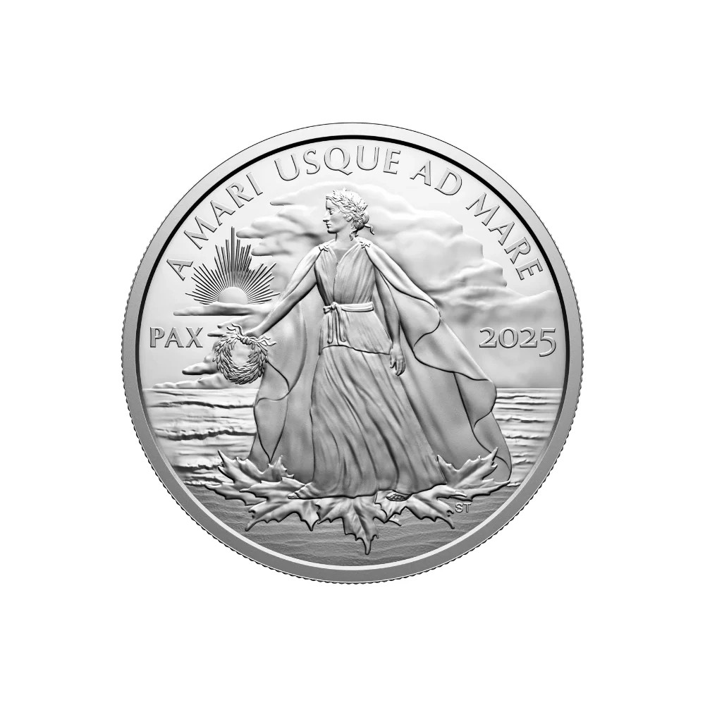 PEACE DOLLAR 5 Oz Silver Coin $50 Canada 2025