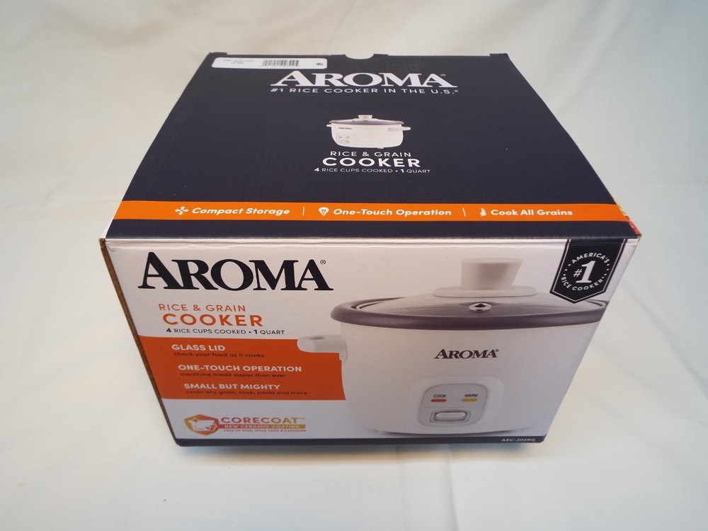 AromaRice Cooker 4 Cup cooked, 2 Cup uncooked, Ceramic Coating inner Pot