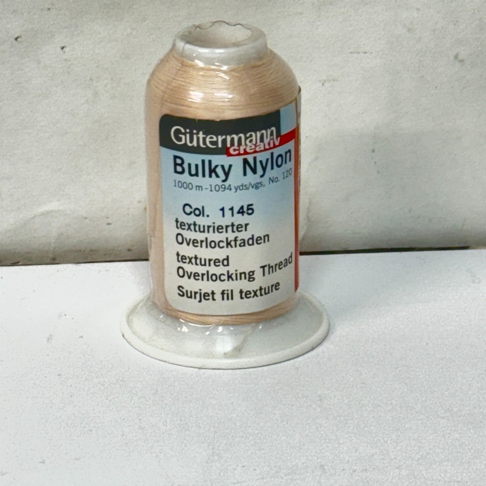 Gutermann Bulky Nylon Thread Overlocking, Textured, 1145 Tan, 1000M